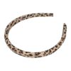 2144201931 Haarband Diadeem 1,5cm – Dik Gevuld – Panterprint Stof – Handmade – Beige Zwart
