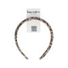 2144201934 Haarband Diadeem 1,5cm – Dik Gevuld – Panterprint Stof – Handmade – Beige Zwart