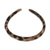 2144201964 Haarband Diadeem 1,5cm – Dik Gevuld – Panterprint Stof – Handmade – Bruin Zwart