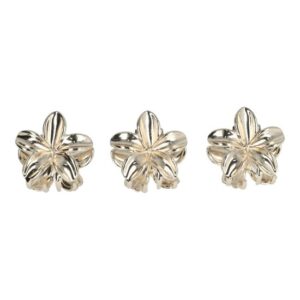 Haarspeld Haarklemmen 3cm – Lelie Bloemvorm – Zilver – Set van 3