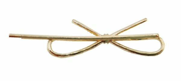 2144810541 Haarspeld schuifspeldje - Strik strass steentjes 7cm - Goud