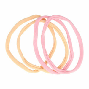 Haarband sport - Elastiek endless nylon - Roze oranje - Set van 4