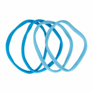 2146082028 Haarband sport - Elastiek endless nylon - Blauw - Set van 4