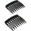 2147712285 Haarspeld Sierkam Opsteekkammen - Basic grove tand 5cm - Zwart - Set van 2