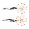 2148046083 Haarspeld schuifspeldjes - Bloem pastel 5cm - Roze zilver - Set van 2