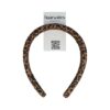 2151082932 Haarband Diadeem 3cm – Zacht Gevuld – Panterprint Stof – Handmade – Zwart Bruin