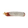 2151942351 Haarspeld haarclip - Kunststof strass steentjes 7cm - Bruin zilver