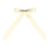 2183_6 Haarspeld Duckklem 12cm – Strik met 20cm Linten – Creme