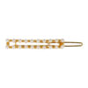 351_5 Haarspeld Haarclip 5cm - Recht - Parel - Wit Goud