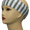 415018277 Haarband stof - Streep patroon 7cm - Wit grijs