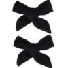 79665-6-7-8_51 Haarspeld Duckklem 8cm – Strik van Ribstof – Zwart - Set van 2