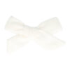 79665-6-7-8_7 Haarspeld Duckklem 8cm – Strik van Ribstof – Wit
