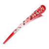 AC1901008_15 Haarspeld Duckklem 13cm – Basic – Opengewerkt Glitter Bloemenprint – Metaal – Rood
