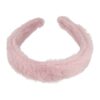 Haarband Diadeem 3cm – Teddy Imitatiebont – Oud Roze