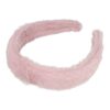 Haarband Diadeem 3cm – Teddy Imitatiebont – Oud Roze