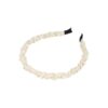 diadeem rimpel creme glitter steentjes_4 Haarband Diadeem 1cm – Glitter Steentjes – Gerimpelde Stof – Creme