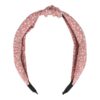 diadeem stippen print knoop_5 Haarband Diadeem 3cm – Knoop – Stippenprint Stof – Roze