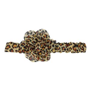 Haarband Bloem - Panterprint – Zwart bruin