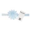 haarband grote bloem grijs blauw wit roze_6 Haarband Bloem - Gehaakt 10cm pastel – Blauw