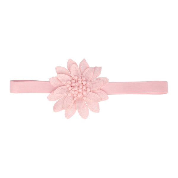 haarband grote bloem grijs blauw wit roze_9 Haarband Bloem - Gehaakt 10cm pastel – Roze