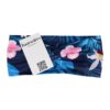 haarband tropische bloemen_12 Haarband Twist 9cm – Tropische Bloemenprint – Jersey Stof – Blauw