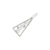 Haarspeld Haarclip 4,5cm - Driehoek - Parel Strass Steentjes - Wit Zilver