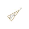 haarclip driehoek strass parel_7 Haarspeld Haarclip 4,5cm - Driehoek - Parel Strass Steentjes - Goud wit