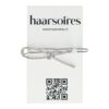 haarclip lus strass steentjes parel_2 Haarspeld Haarclip 5cm - Strik - Strass Steentjes - Zilver