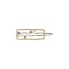 Haarspeld Haarclip 4,5cm - Recht - Parel Strass Steentjes - Wit Goud