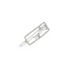 haarclip recht parel strass_4 Haarspeld Haarclip 4,5cm - Recht - Parel Strass Steentjes - Wit Zilver