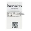 haarclip recht parel strass_8 Haarspeld Haarclip 4,5cm - Recht - Parel Strass Steentjes - Wit Zilver