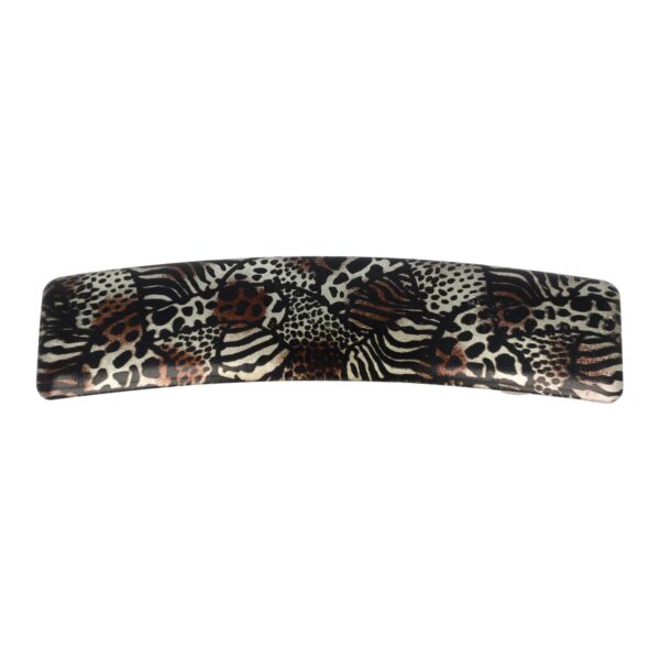 haarspeld panter buin donker goud 9cm_7 - kopie Haarspeld Patentspeld Recht 9cm – Panter Patroon – Bruin/Goud