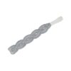 Haarband gevlochten - Kant zilverdraad 3,5 cm - Grijs