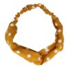hd twist stippen_1 Haarband Twist 5cm – Stippenprint – Gladde Stof – Wit Geel