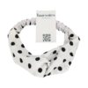 hd twist stippen_10 Haarband Twist 5cm – Stippenprint – Gladde Stof – Wit Zwart