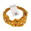 hd twist stippen_12 Haarband Twist 5cm – Stippenprint – Gladde Stof – Wit Geel
