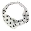 hd twist stippen_2 Haarband Twist 5cm – Stippenprint – Gladde Stof – Wit Zwart