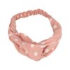 hd twist stippen_7 Haarband Twist 5cm – Stippenprint – Gladde Stof – Wit Lichtroze