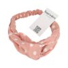 hd twist stippen_8 Haarband Twist 5cm – Stippenprint – Gladde Stof – Wit Lichtroze
