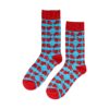 sokken boks wijn giraffe tulp zeehand camparen brommer_16 Sokken katoen - bokshandschoenen print - blauw rood - maat 38-46