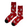 sokken zebra vos eenhoorn kat_5 Sokken katoen - zebra print - rood zwart wit - maat 36-43