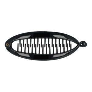 Haarspeld bananenklem - Staartklem basic glans 11cm - Zwart