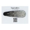 2156501220 Haarspeld Klikklak 8 cm - Glitter Steentjes - Zwart Zilver