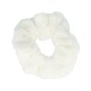 2159887815 Haarelastiek Scrunchie – Basic – Teddy Stof – Wit