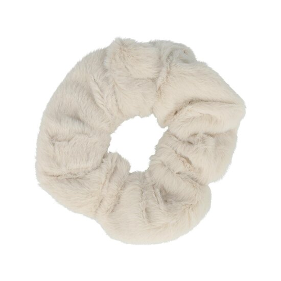 2160715305 Haarelastiek Scrunchie – Basic – Teddy Stof – Beige