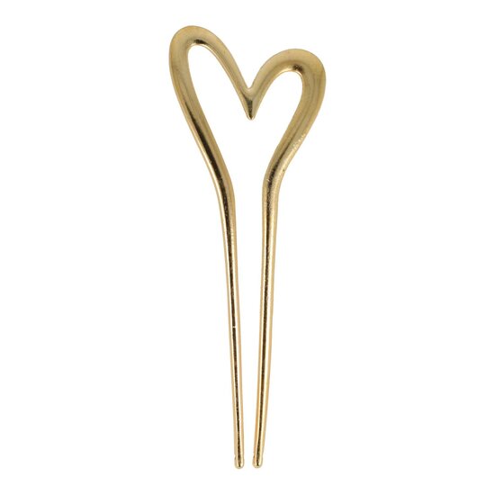 2177864298 Styling Tool Haarvork Hart – 13 cm – Knot Haarpin – Metaal – Goud