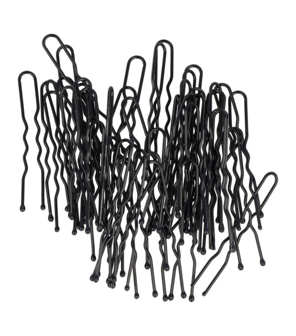 Haardotspelden 5cm – Metalen Haarpinnen – Zwart – 40 Stuks