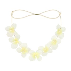 Haarband bloem - Metaaldraad bloemenkroon - Wit geel
