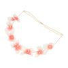 Haarband bloem ijzerdraad color_9 Haarband bloem - Metaaldraad bloemenkroon - Wit oranje