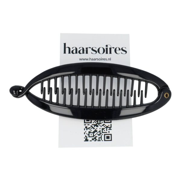 Haarspeld bananenklem - Staartklem basic glans 11cm - Zwart